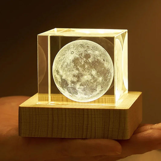 Luminária Cristal 3D – Universo em Cubo