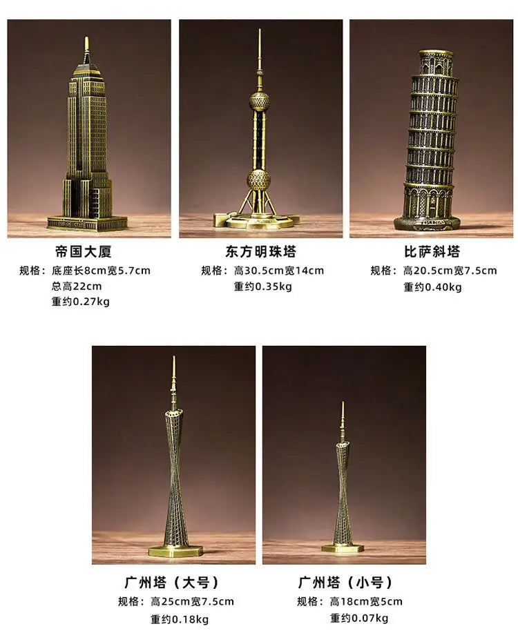 Miniaturas Arquitetônicas - Esculturas Metálicas de Luxo