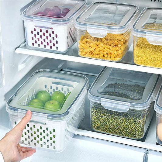 Cesto Organizador Multiuso para Geladeira – Mantém Alimentos Frescos por Mais Tempo