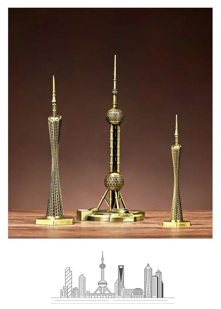 Miniaturas Arquitetônicas - Esculturas Metálicas de Luxo