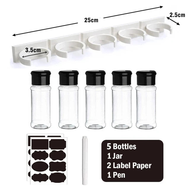 Kit Potes para Condimentos e Temperos com Dosador Integrado