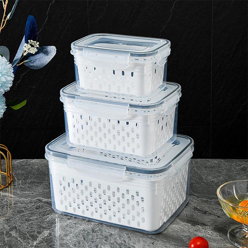 Cesto Organizador Multiuso para Geladeira – Mantém Alimentos Frescos por Mais Tempo