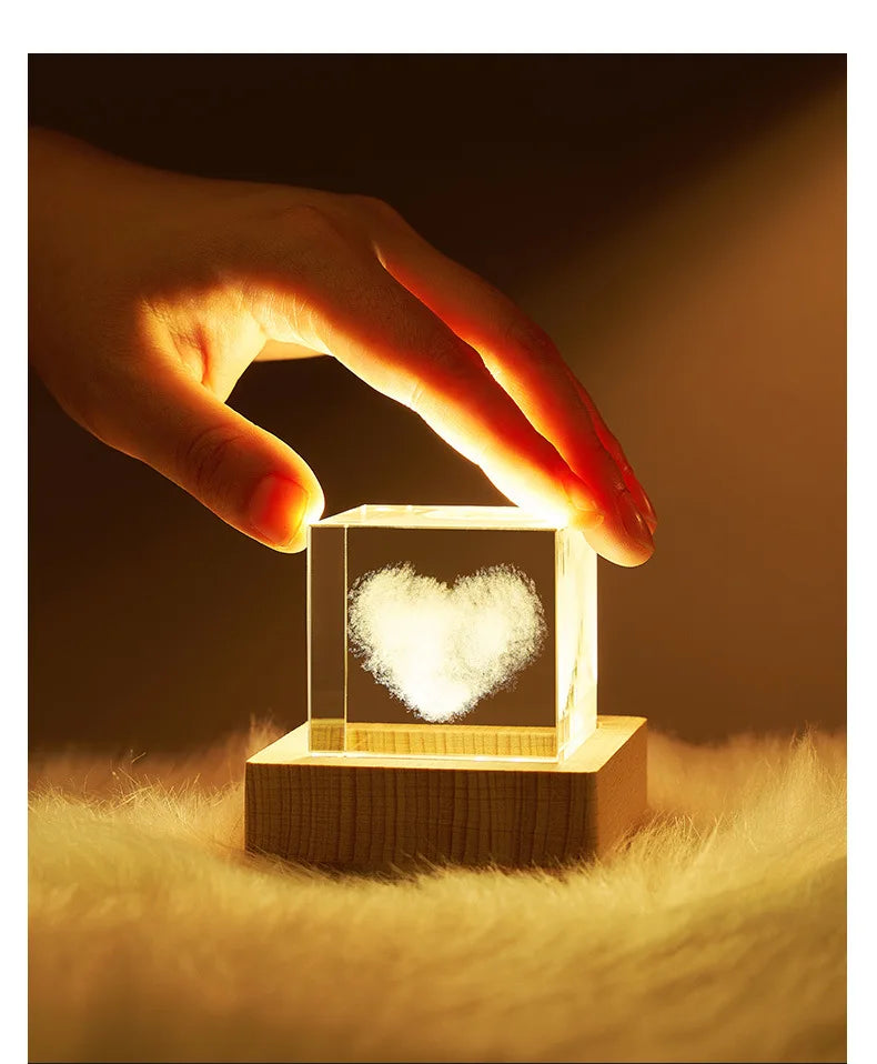 Luminária Cristal 3D – Universo em Cubo