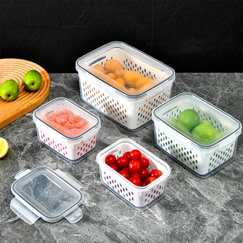 Cesto Organizador Multiuso para Geladeira – Mantém Alimentos Frescos por Mais Tempo