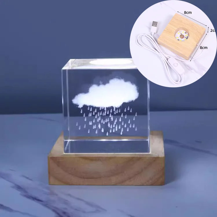 Luminária Cristal 3D – Universo em Cubo