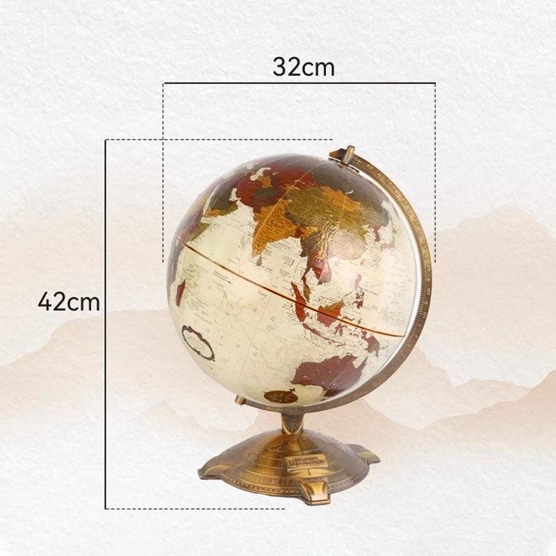 Globo terestre vintage com suporte em metal