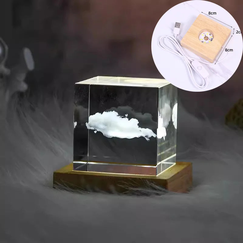 Luminária Cristal 3D – Universo em Cubo