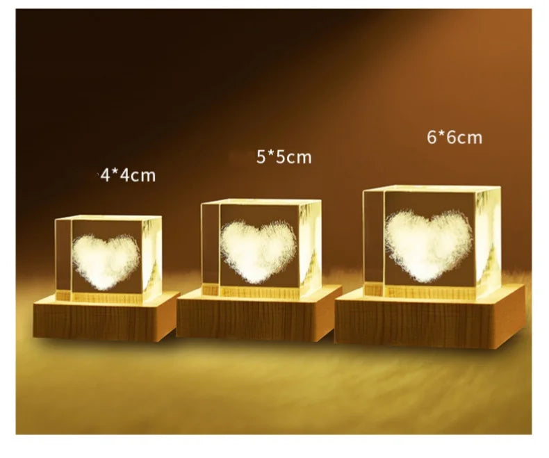 Luminária Cristal 3D – Universo em Cubo