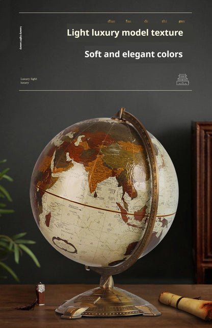 Globo terestre vintage com suporte em metal