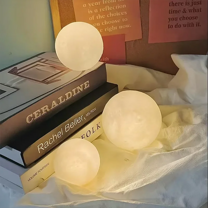 Luminária Lua Realista 3D – Atmosfera Aconchegante com Estilo