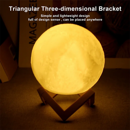 Luminária Lua Realista 3D – Atmosfera Aconchegante com Estilo