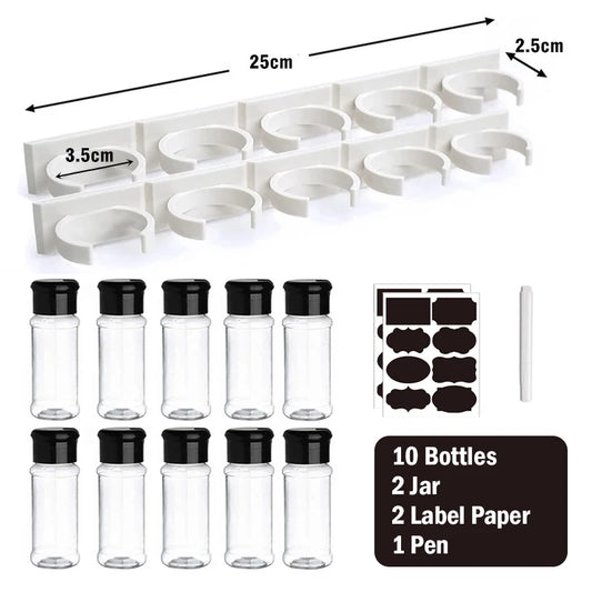Kit Potes para Condimentos e Temperos com Dosador Integrado