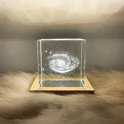 Luminária Cristal 3D – Universo em Cubo