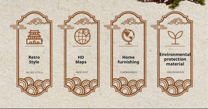 Globo terestre vintage com suporte em metal
