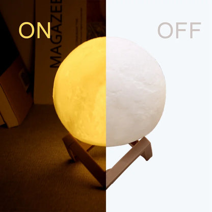 Luminária Lua Realista 3D – Atmosfera Aconchegante com Estilo