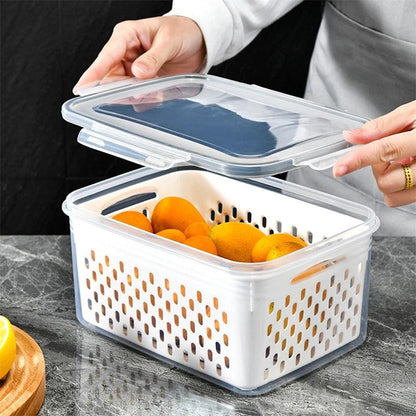 Cesto Organizador Multiuso para Geladeira – Mantém Alimentos Frescos por Mais Tempo